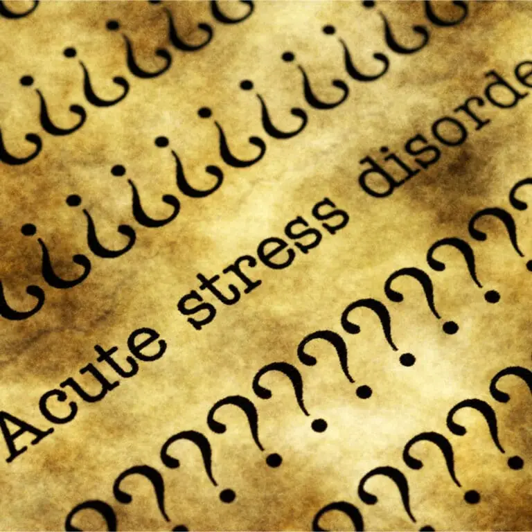 acute stress disorder typing with question marks