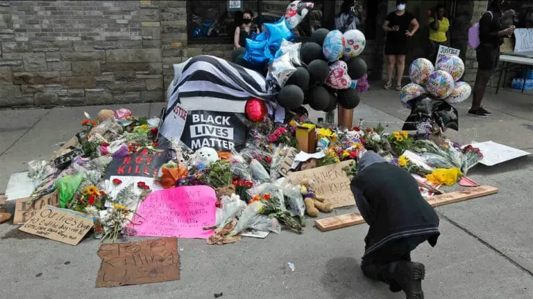 black lives matters corner memorial